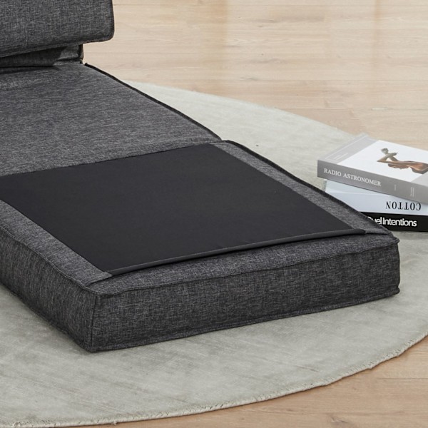 Gulvsofa foldbar lænestol gulvstol 5-trins justerbar foldbar lænestol sovesofa enkelt sofa mørkegrå 61 x 73 x 58 cm |