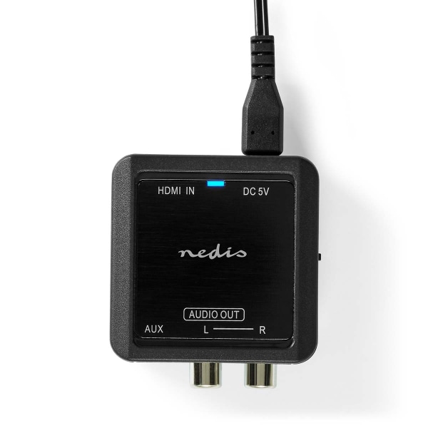 Digital Audio Converter | 1-vejs | Tilslutninger indgang: HDMI™ Input | Tilslutninger udgang: 2x (2x RCA Hun) / 3.5 mm | Automatisk | Antracit