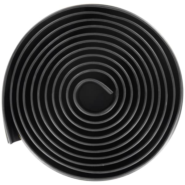 Garageporttætning, 6 meter PVC, klæbende, sort
