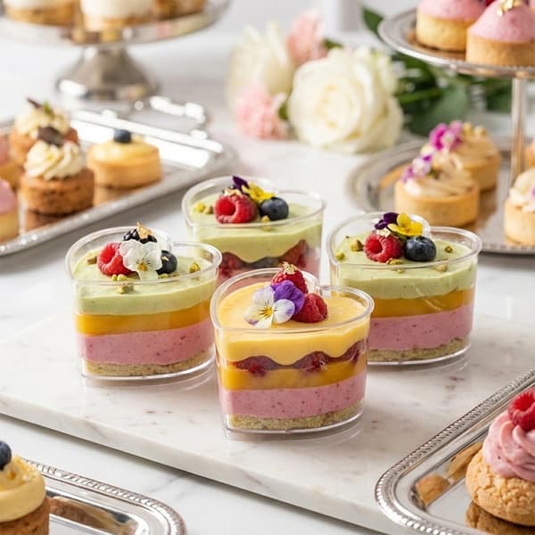 Hjärtformade dessertkoppar, 130 ml, 4-pack