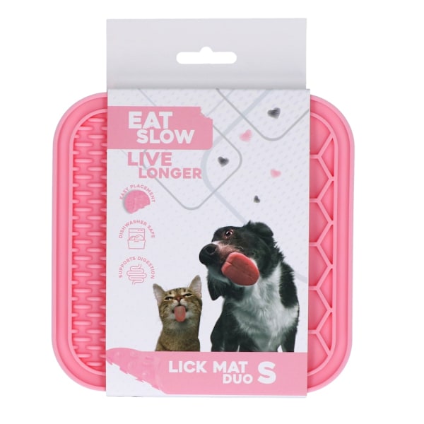 Ät Långsamt Lev Längre Lick Mat Duo S Pink