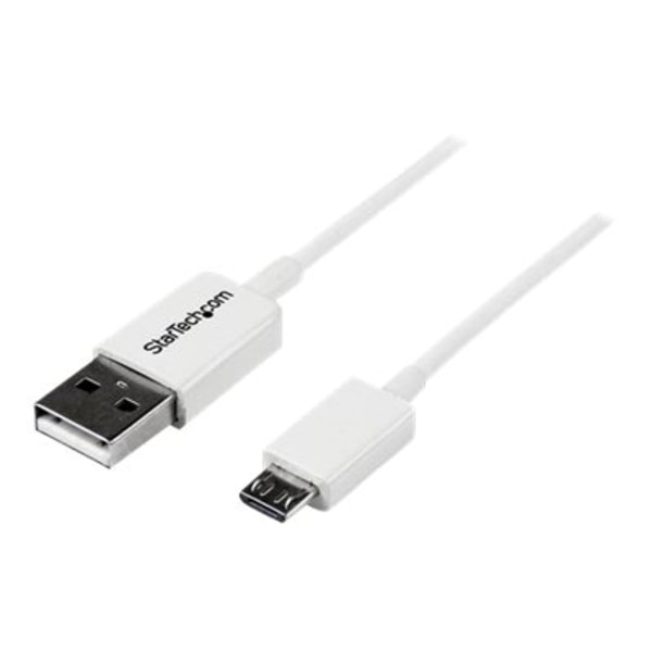 StarTech.com 0,5 m valkoinen mikro-USB-kaapeli - A - Micro B - Micro USB -latausdatakaapeli