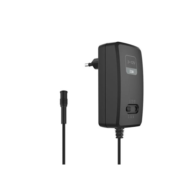 Kompakt skiftende strømforsyning med valgbar udgang - 100-240 V - 3 til 12 Vdc - 2,5 A + 6 tips