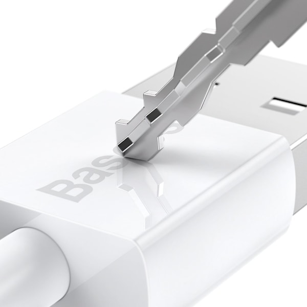Superior kabel microUSB USB kabel til hurtig opladning 2A 1m hvid