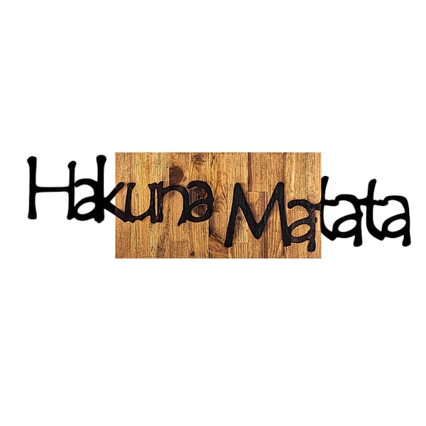 Dekorativt trævægtilbehør Hakuna Matata 4