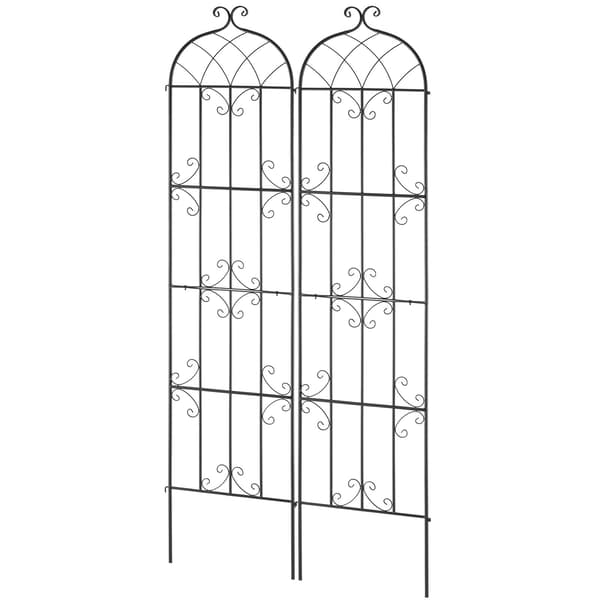 Haveespalier, rustfri metal, 2-pak, 87 x 20 tommer