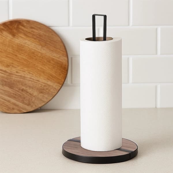 Sort metalpapirholder, 32,5 cm