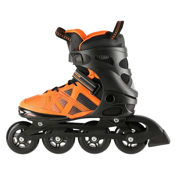 Inline-skøjter, sort-orange, størrelse 41
