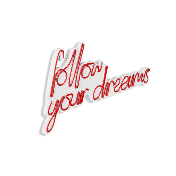 Dekorativ Plast Led-belysning Follow Your Dreams - Röd