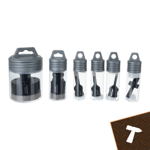 Diamanthålsågssats, 6 delar, 6–68 mm, M14-adapter
