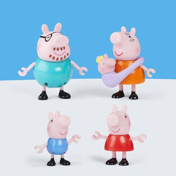 Peppa Pig -perheleikkelepakkaus, jossa 5 hahmoa