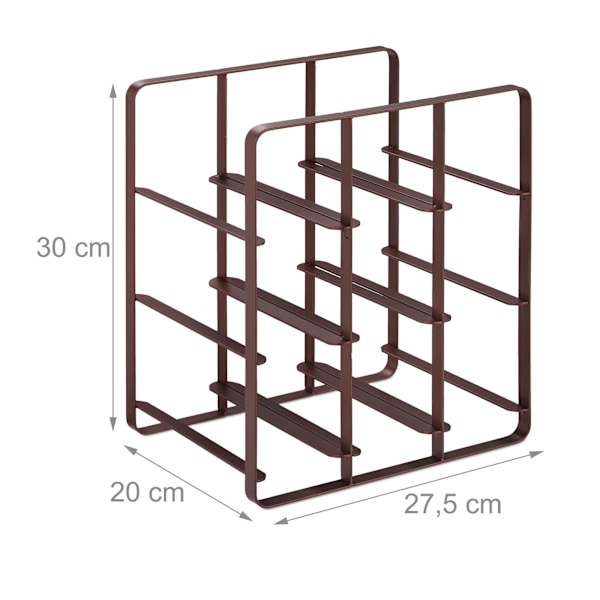 Metallinen viiniteline 9 pullolle