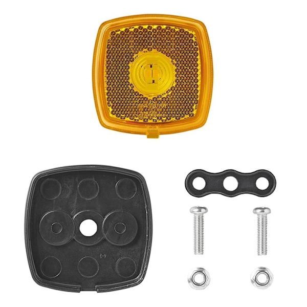 Sidemarkeringslygte 9-30V rav 61 x 61 mm LED