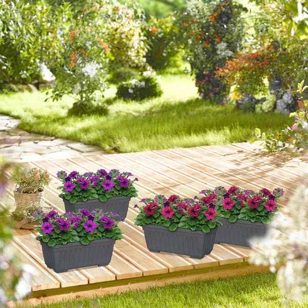Blomlåda med 4 smala blommor