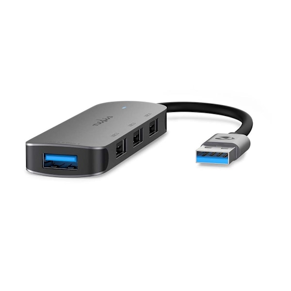 Nedis USB Hub, 5 Gbps - harmaa