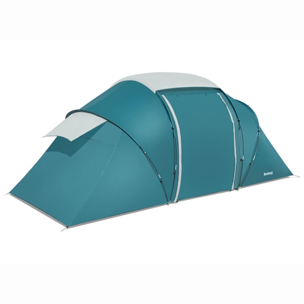 Familietelt 4 personer 4,60m x 2,30m x 1,85m Blå, Hvid