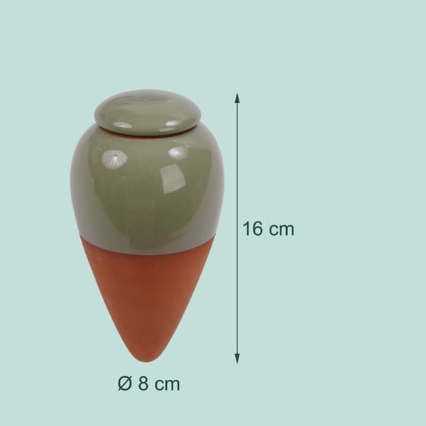 Leravattenkottar med lock, 350 ml, ljusgrön, 4-pack