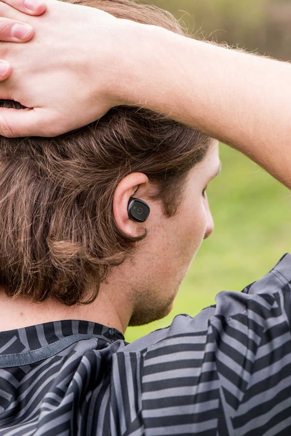 Vattentätt Bluetooth In-Ear-headset med dockning, svart