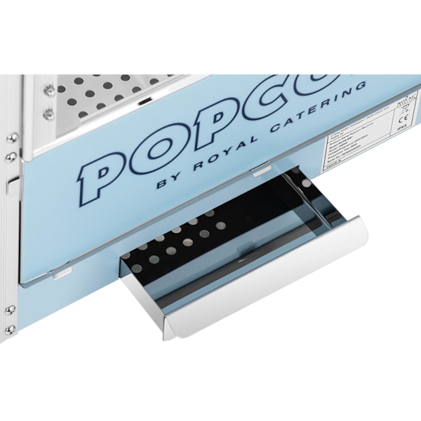 Maskinautomatisk retro popcornpopper TEFLON 1600 W 5-6 kg/h - blå