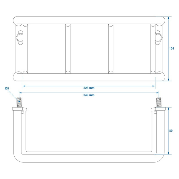 Takavalon suojus 228x105x80mm