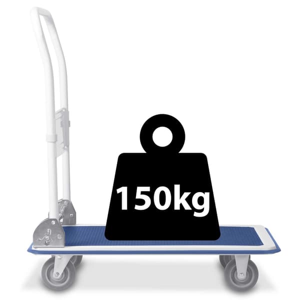 Handdragen transportvagn HM-505 vit-blå