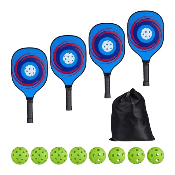 Pickleball Set 4 racketar &amp; 8 bollar