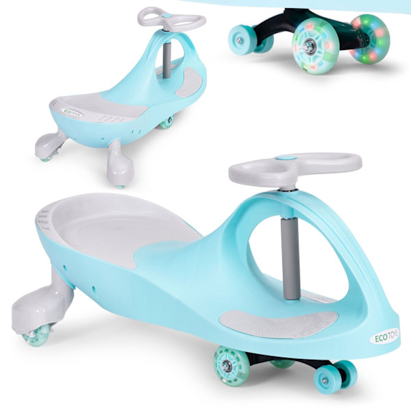 Vicka bil åkande leksak LED-hjul blå ECOTOYS