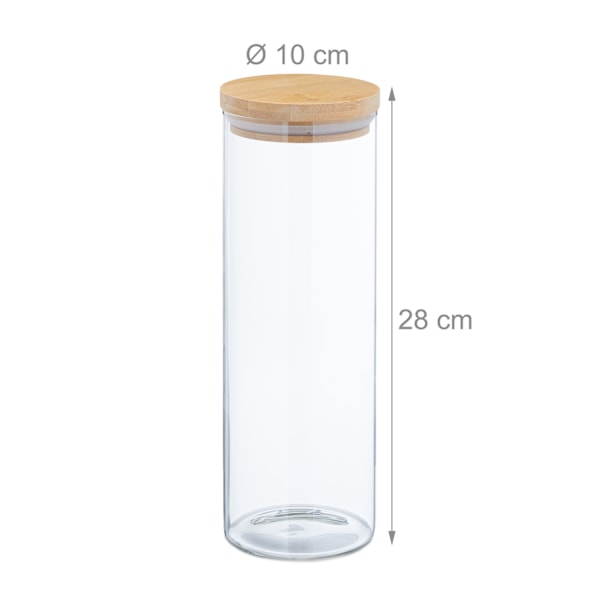 4 kpl. Säilytyspurkit 1600 ml