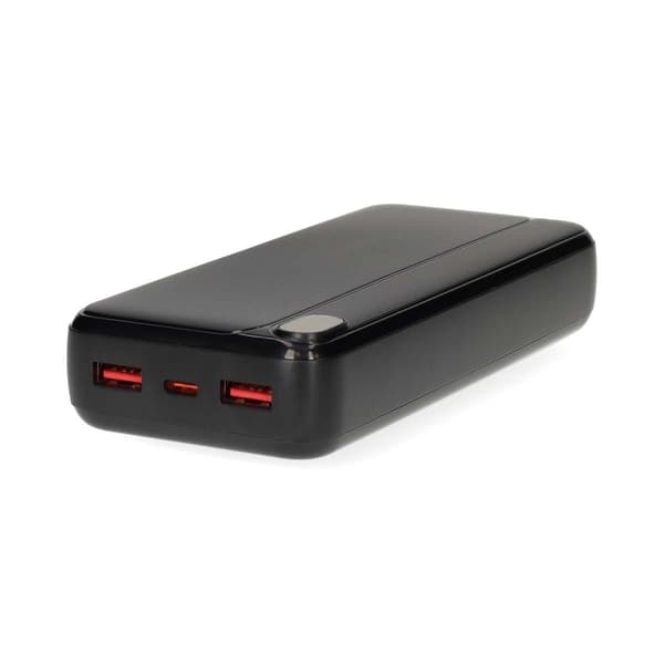 Powerbank 20000mAh, USB-C & USB-A, PD 20W, 3 udgange