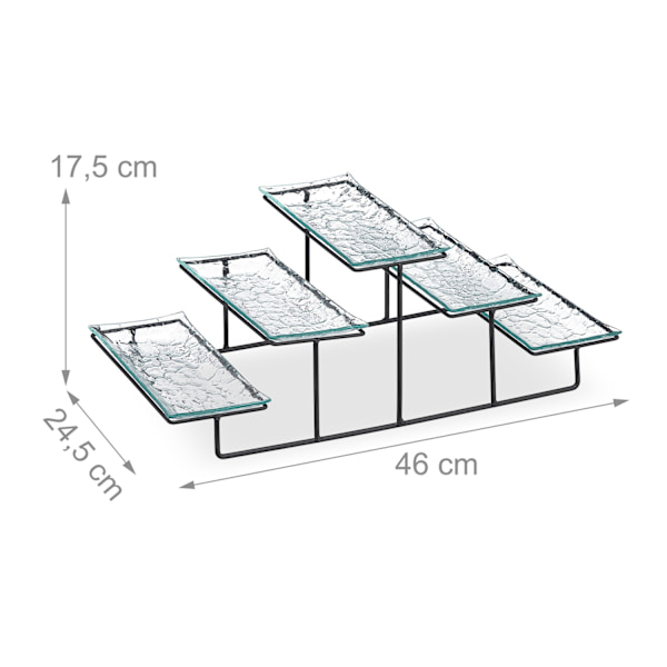 Uppläggningsfat med 5 brickor