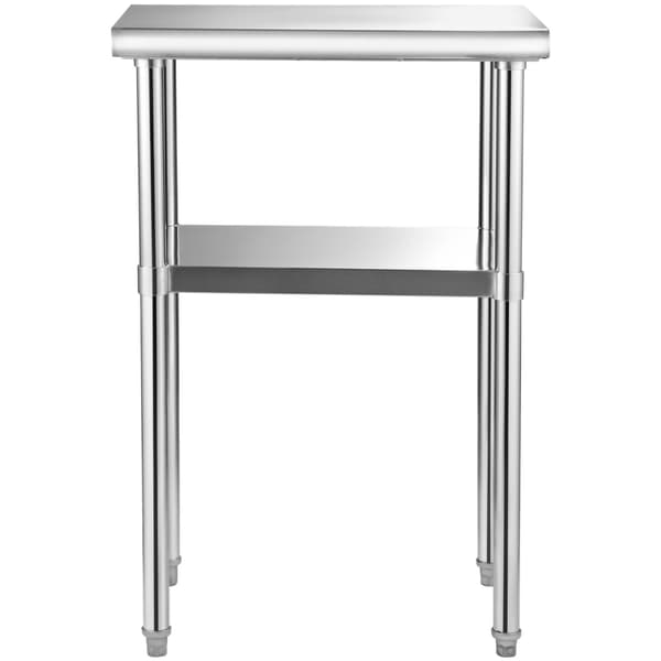 Rustfrit stål forberedelsesbord 24x18 tommer, justerbar hylde