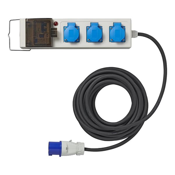 Telt/foldevognenhed 20M 3x2,5mm² med MCCB og RCD