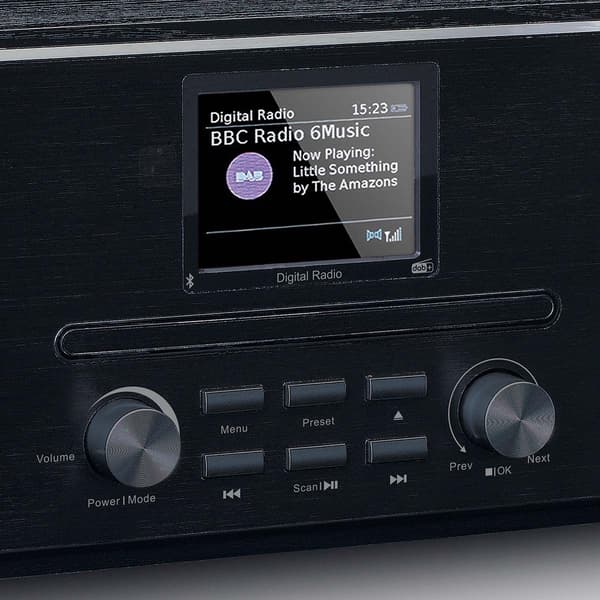 DAB+ FM-radio med CD MP3-afspiller Bluetooth Sort