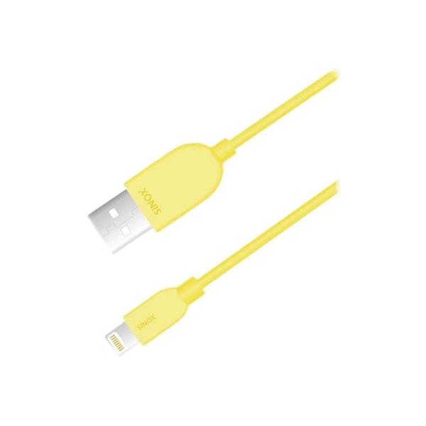 Sinox i-Media - Lightning-kaapeli - USB-uros Lightning-uros - 2 m - keltainen