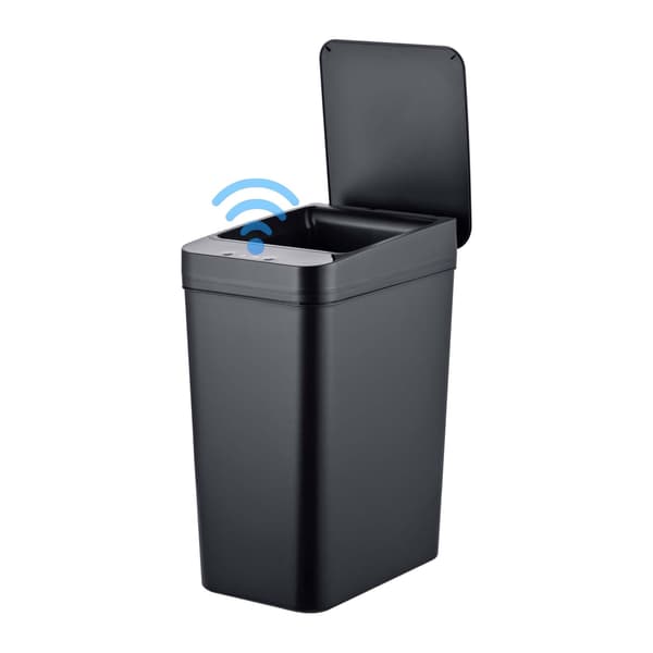 9L svart plastsensorbehållare för kök