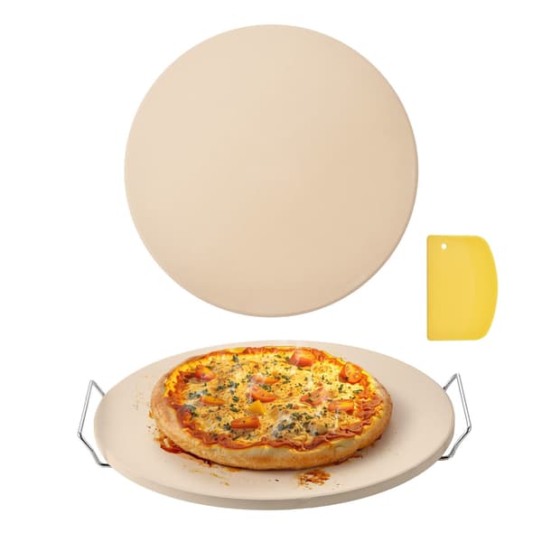 Pizzasten 16 tommer cordierit, 17 mm tyk, stativ