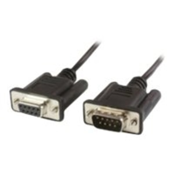 MicroConnect - Seriell förlängningskabel - DB-9 (hane) till DB-9 (hona) - 3 m - svart