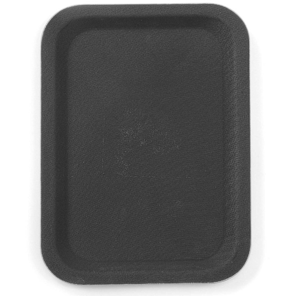 Anti-halk rektangulär servisbricka 20x28cm - svart