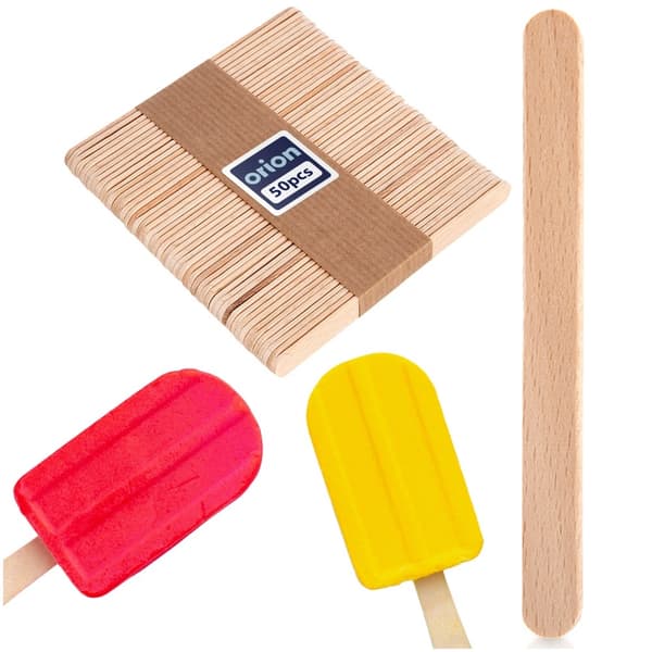 Træispinde, 50 stk. – bøgetræ, 9,5 cm