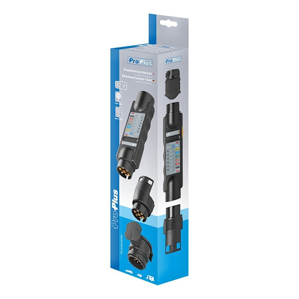 Stiktester 7-polet 12V sæt med 2 adaptere