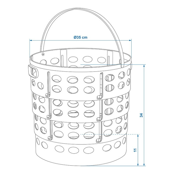 Pyykkikori taitettava Ø 35 cm