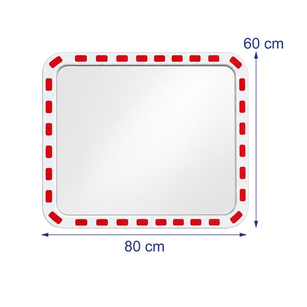 Konvex säkerhetsspegel 60x80 cm – Splittersäker, väderbeständig
