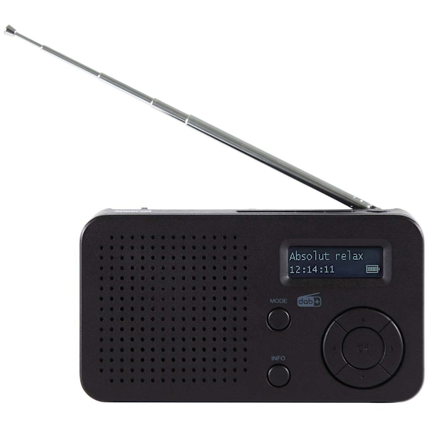 Kannettava DABMAN 17 DAB+/FM-radio Bluetooth Blackilla