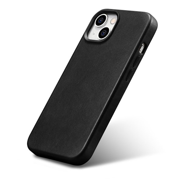 Magnetisk iPhone 14 Læder Taske med MagSafe Oil Wax Premium Læder Taske sort