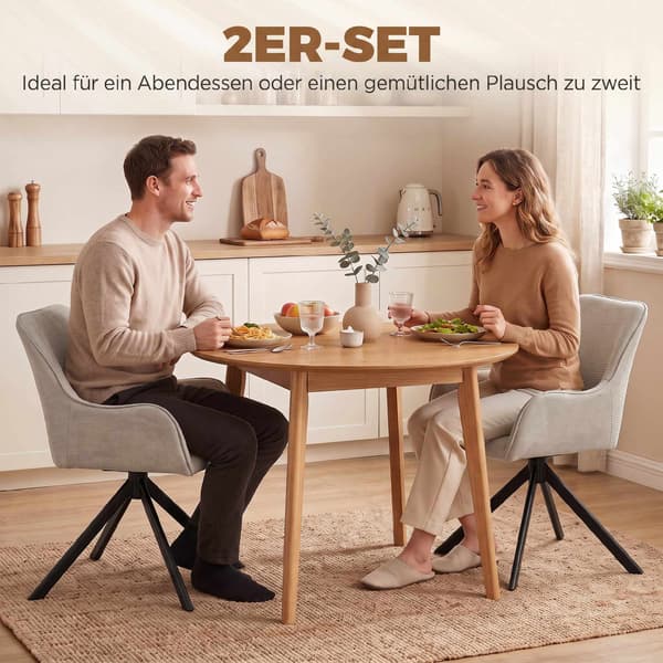 Beige snurrstolar med armstöd, set om 2