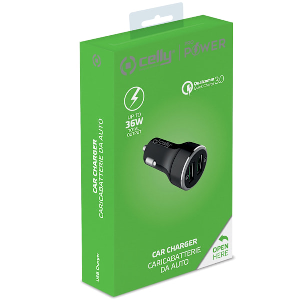 Billader 2xUSB QC3 Max 36W