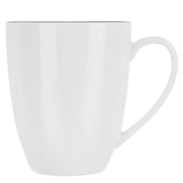 Porslinsmugg, vit, 390 ml, tål diskmaskin och mikrovågsugn