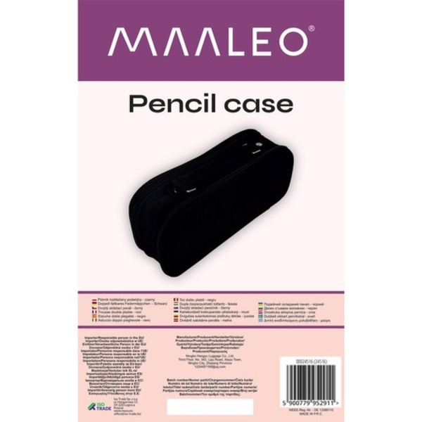 Kaksoispidennettävä penaali - musta Maaleo 24516
