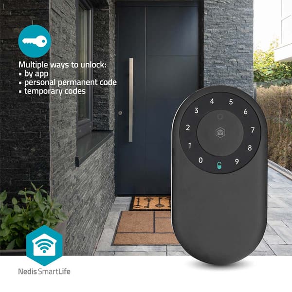 Bluetooth-nøgleboks, udendørs, IP65, sort, smart adgang