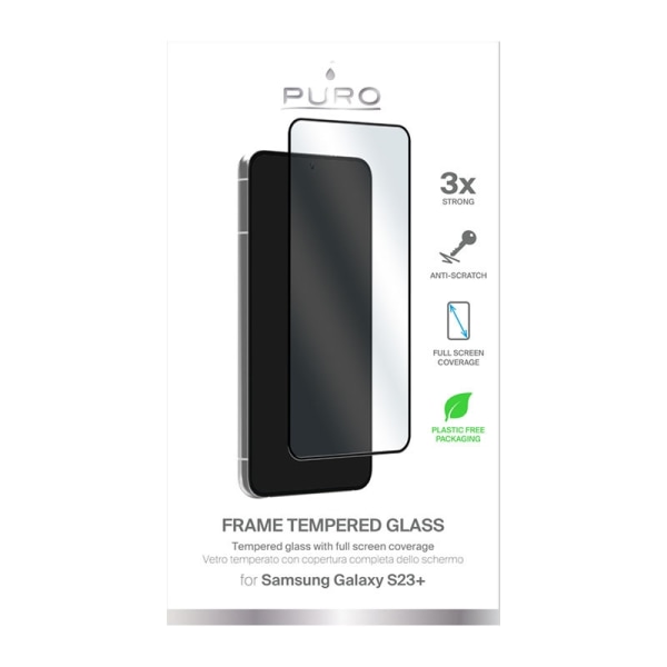 PURO Frame Tempered Glass - Härdat glas för Samsung Galaxy S23+